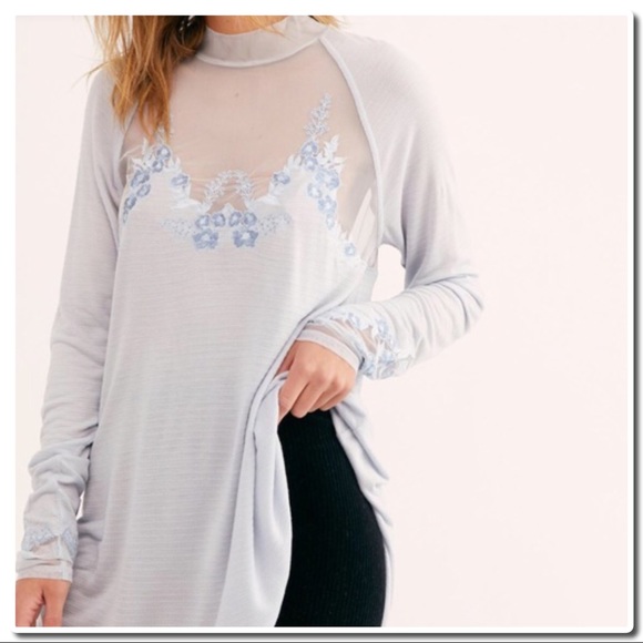 Free People Saheli Top In Glacier Ice - Picture 3 of 4